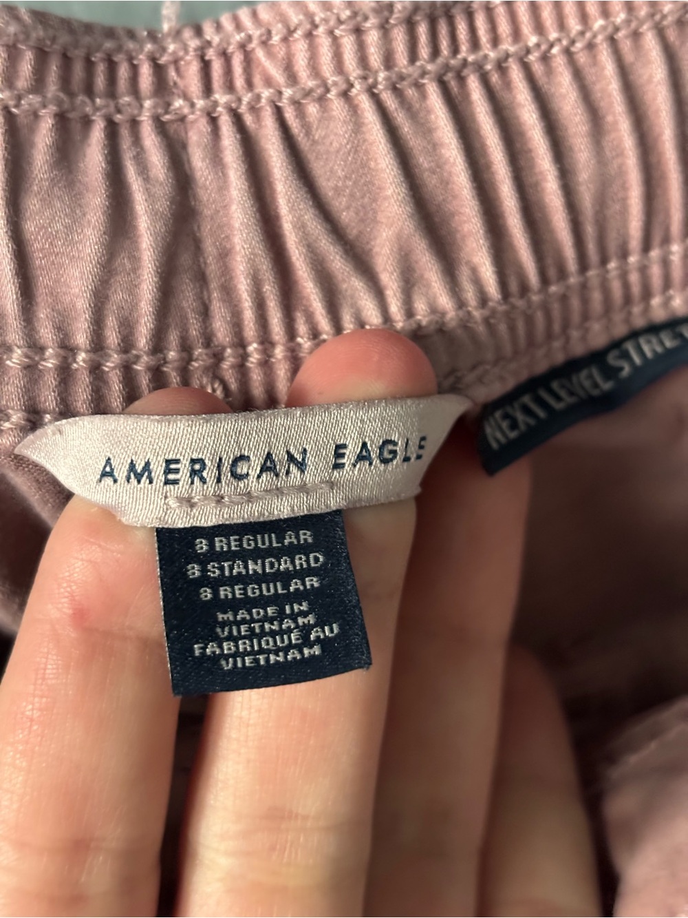 American Eagle Pink Utility Jogger Pants Size 8 Drawstring - Picture 10 of 12